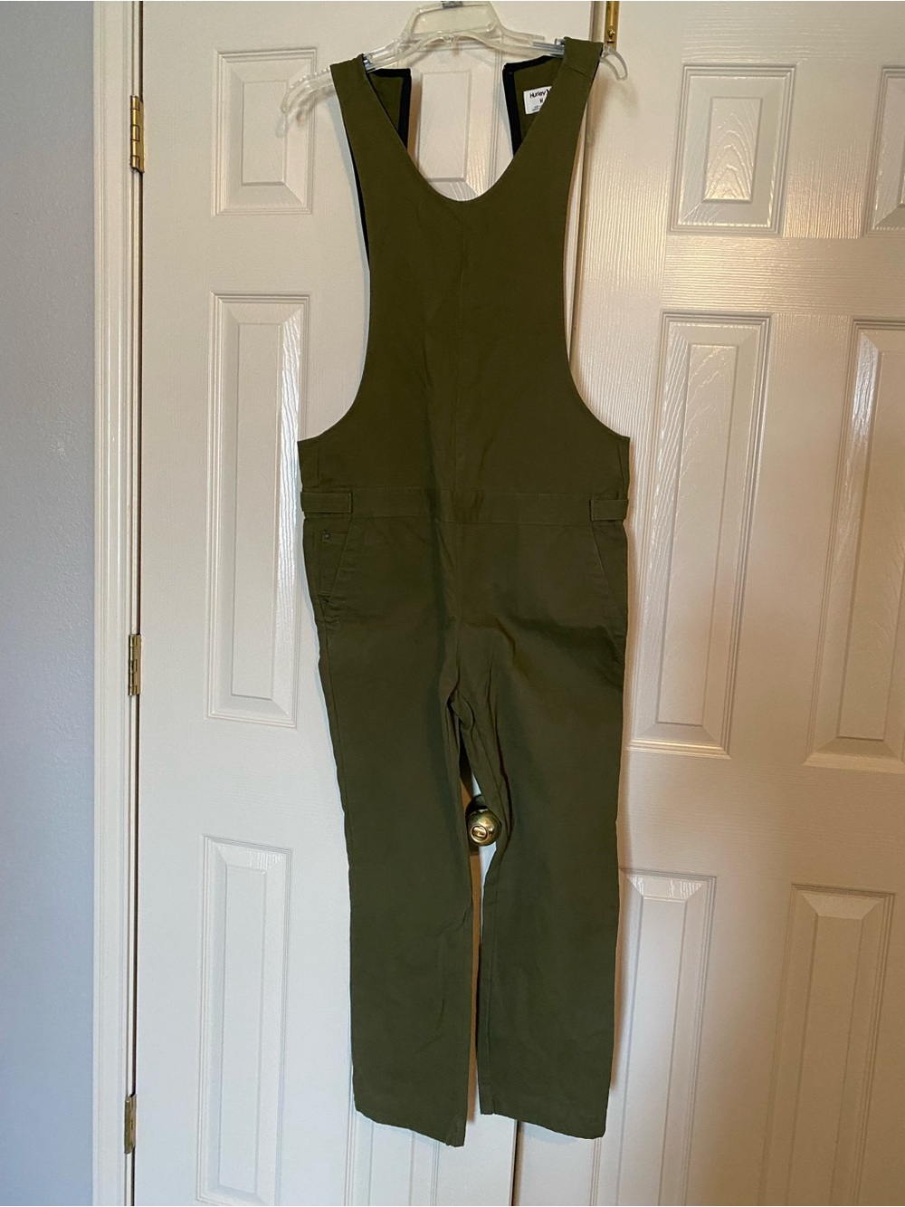 Hurley Olive Green Bib Overalls Jumpsuit